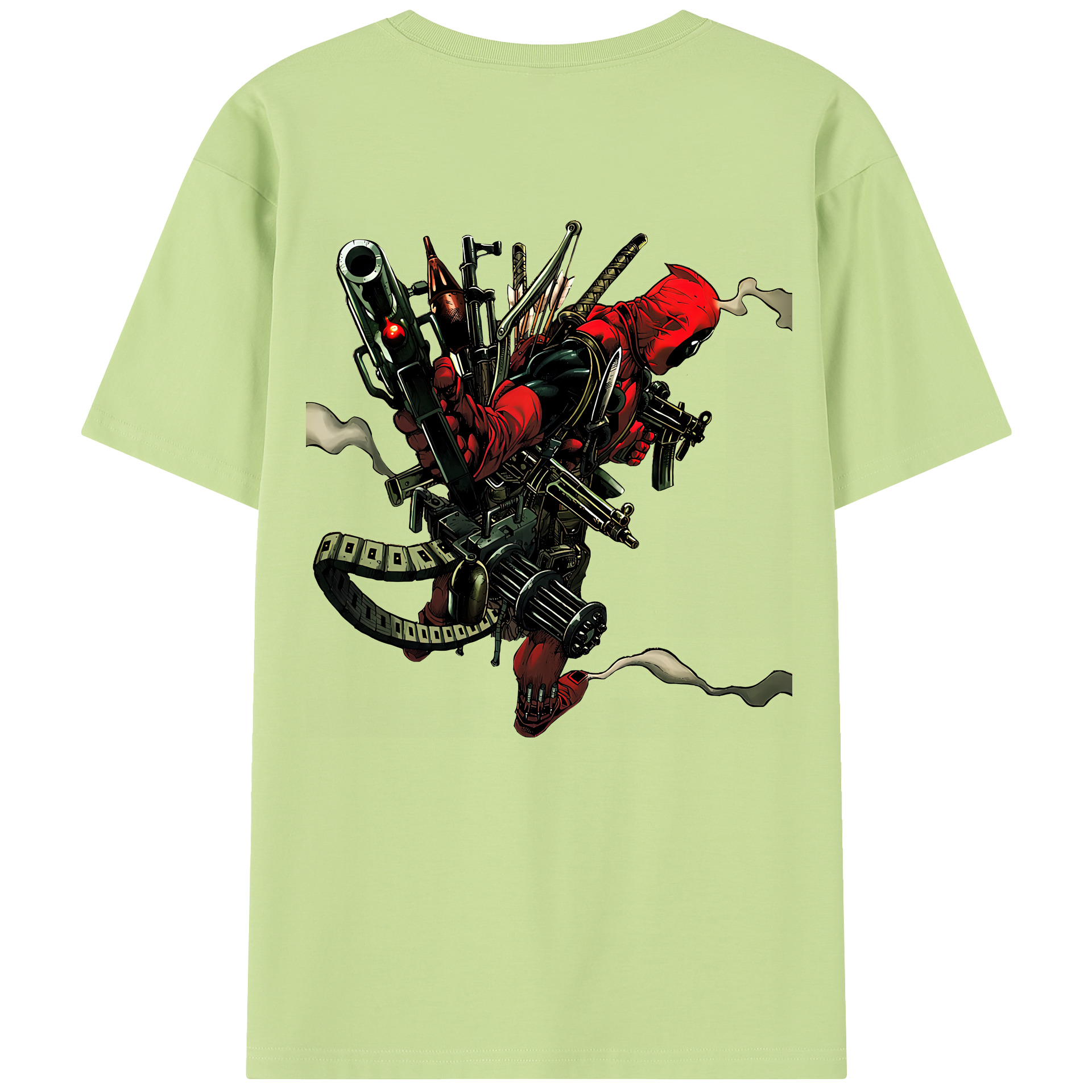 （画像用） Deadpool デッドプール 綿100％半袖Tシャツ（背面プリント）